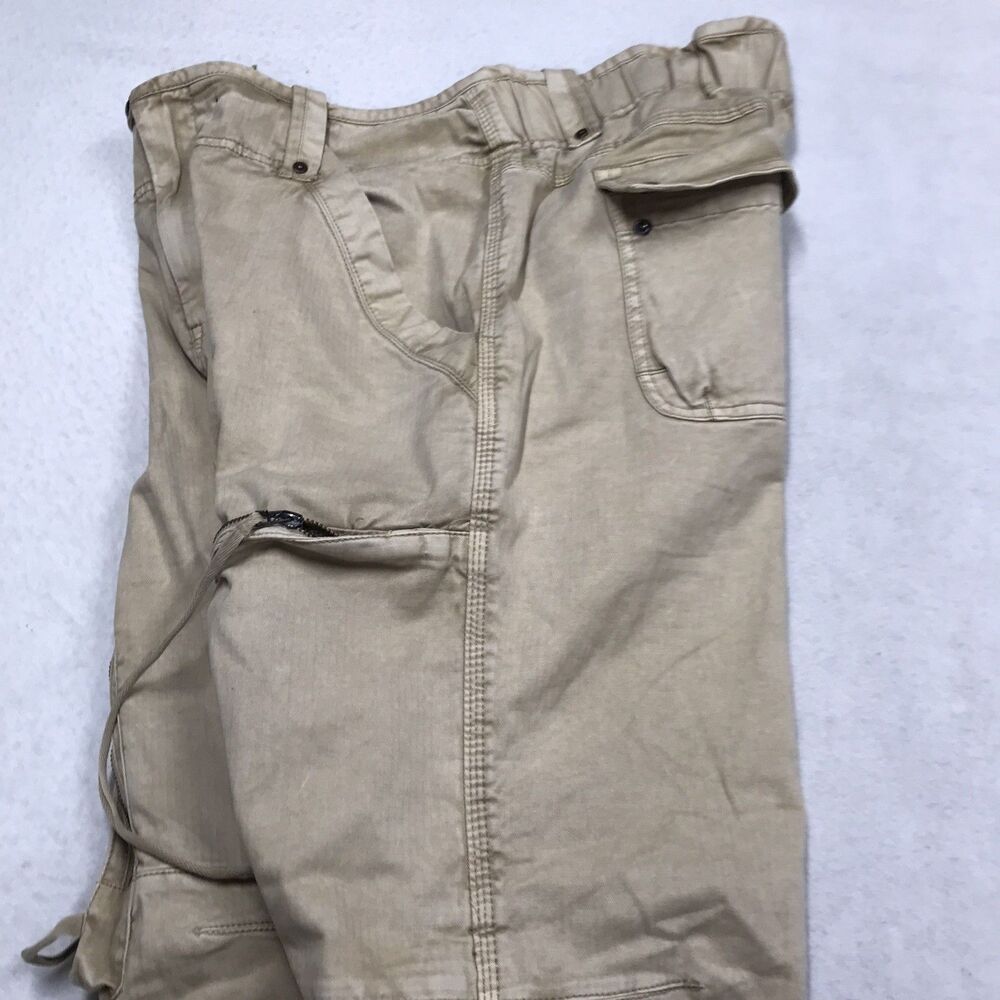 FREE PEOPLE We the Free Cant Compare Slouch Cargo Pant Women L(36x28) Khaki Tan - Picture 6 of 14